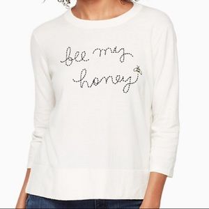 XS Kate Spade Be My Honey White Sweater